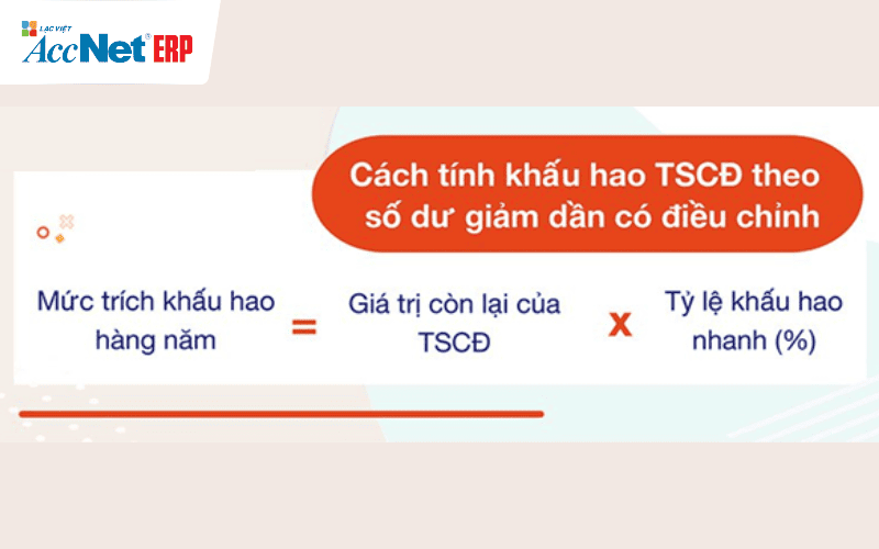 Cách tính khấu hao theo số dư giảm dần 