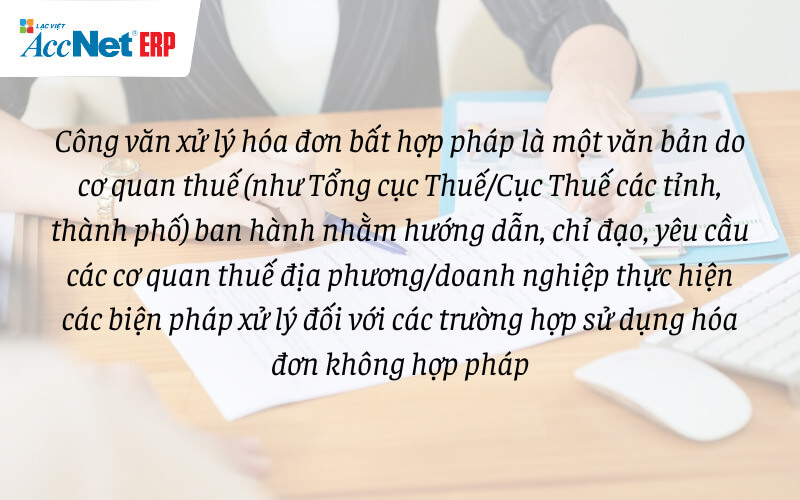 công văn xử lý hóa đơn bất hợp pháp