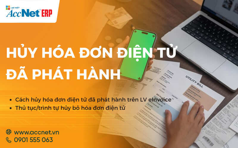 hủy hóa đơn điện tử đã phát hành