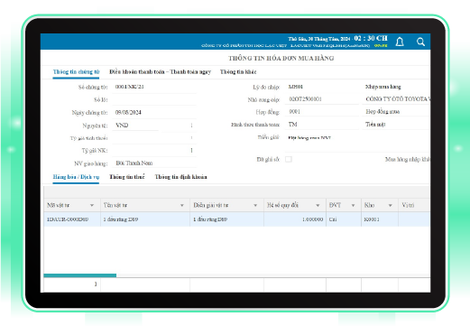 phần mềm quản lý mua hàng