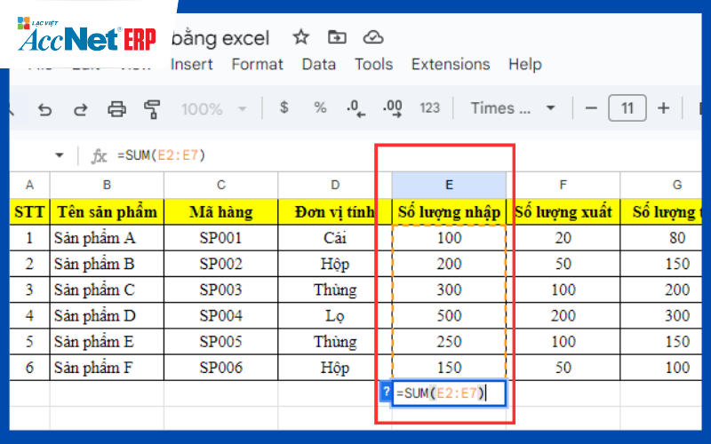 cách quản lý kho hiệu quả bằng excel