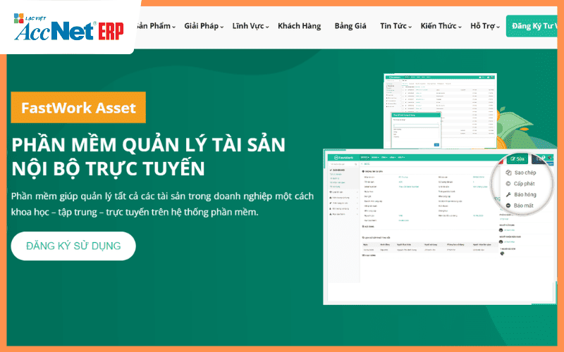 phần mềm quản lý tài sản cố định