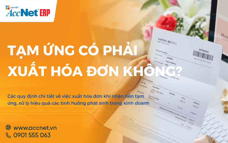 tạm ứng có phải xuất hóa đơn không