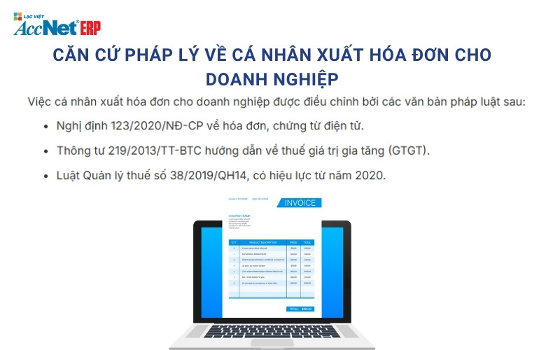 Cá nhân phát hành hóa đơn cho doanh nghiệp