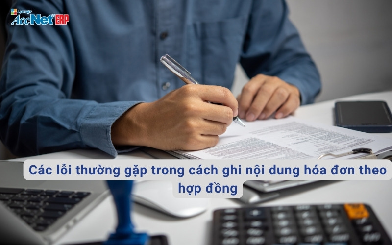 Cách ghi chi tiết hóa đơn theo hợp đồng