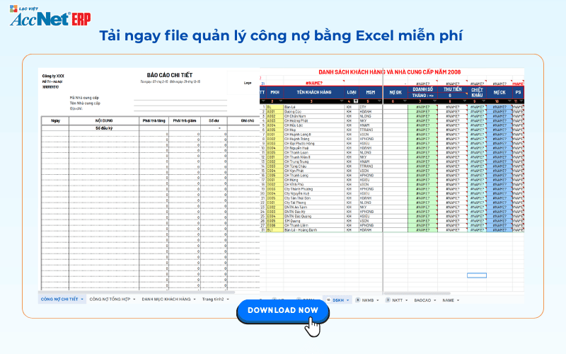 tải file mẫu quản lý công nợ excel miễn phí