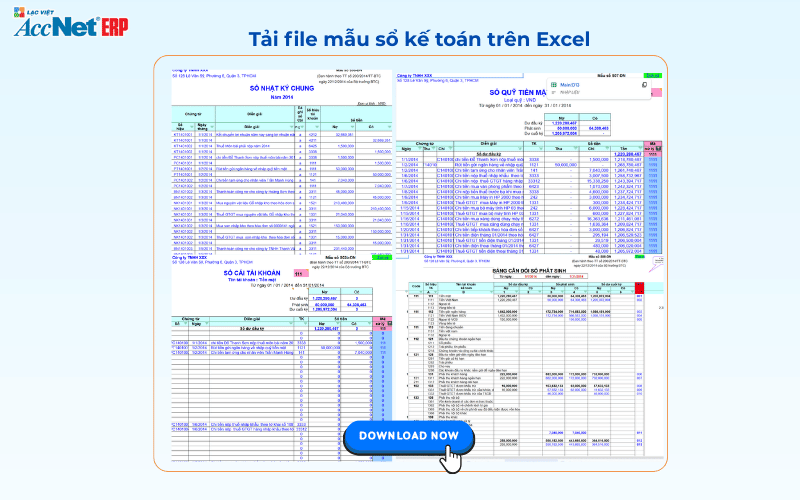cách làm sổ sách kế toán trên excel