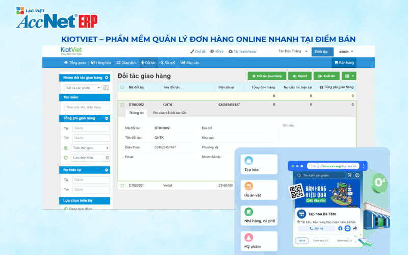 phần mềm quản lý đơn hàng online
