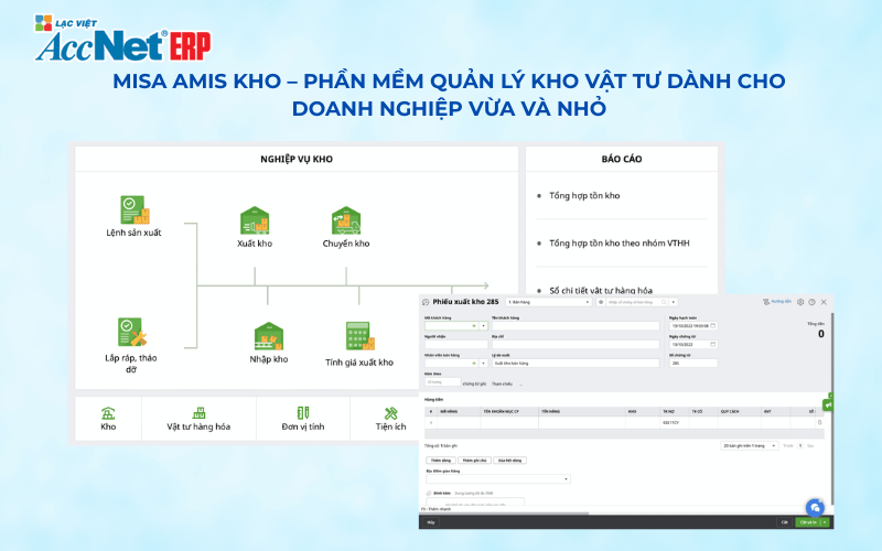 phần mềm quản lý kho vật tư