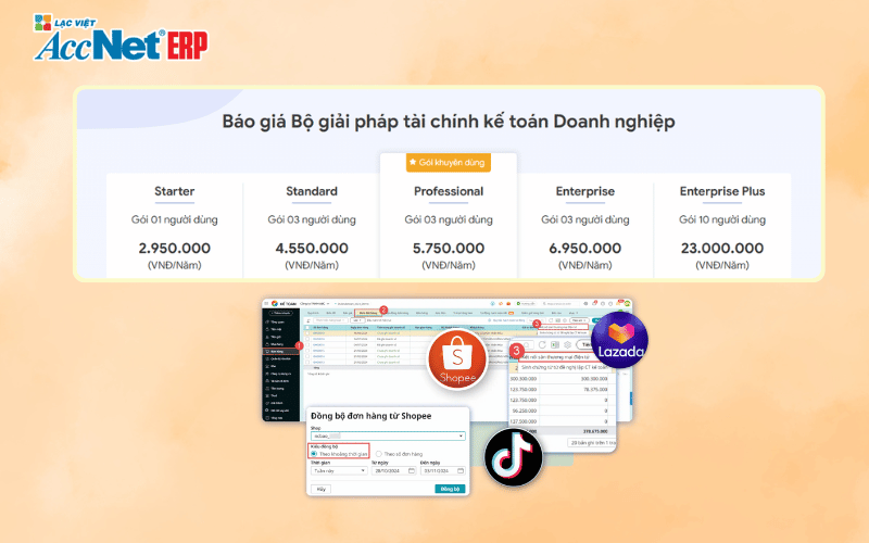 bảng giá phần mềm kế toán MISA